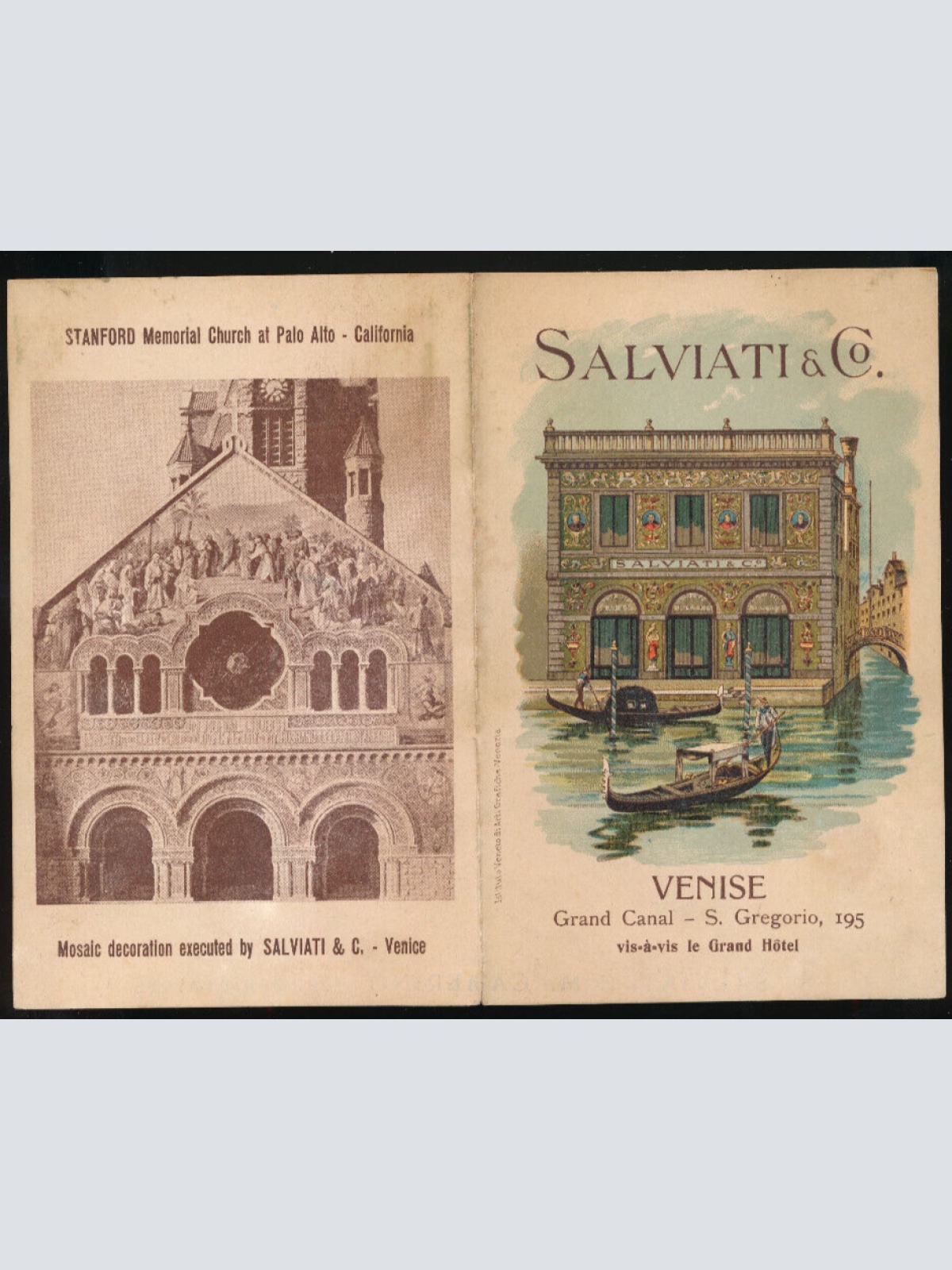 Litho-Werbe-Reklame-Karte aus Venise - Venedig Italien (724)