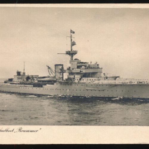 AK vom Artillerieschulboot Brummer (713)