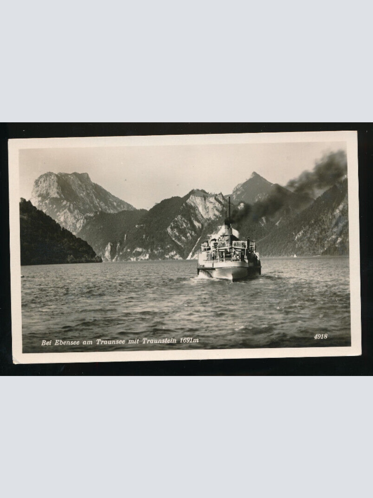 AK aus Ebensee am Traunsee mit Dampfer (738)