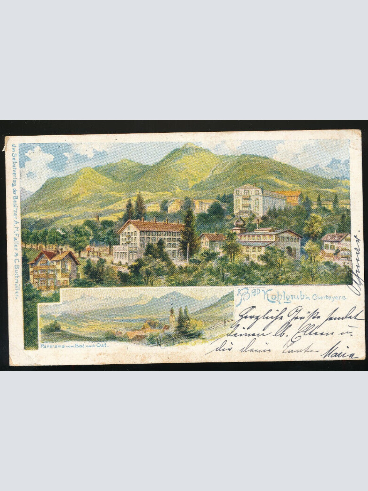 Litho-Karte aus Bad Kohlgrub in Oberbayern Bayern (651)