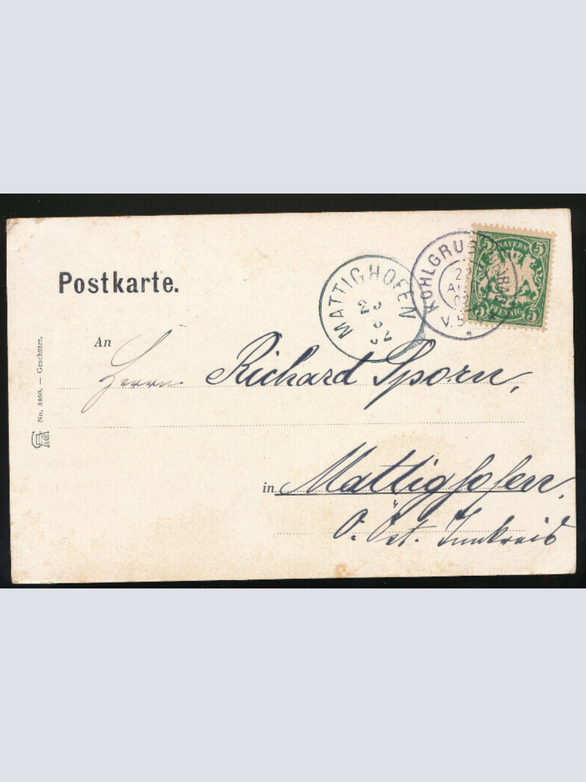 Litho-Karte aus Bad Kohlgrub in Oberbayern Bayern (651)