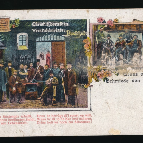 AK aus Buxtehude gruss aus der Schmiede Christ.Eberstein Vorstahlmeister (502)