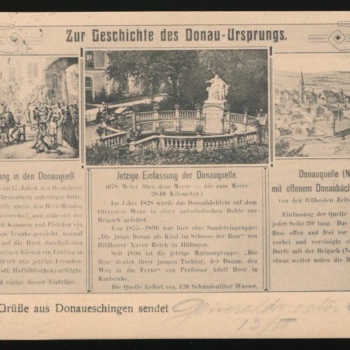 AK aus Donaueschingen Geschichte des Donau Ursprungs Baden-Württemberg (88)