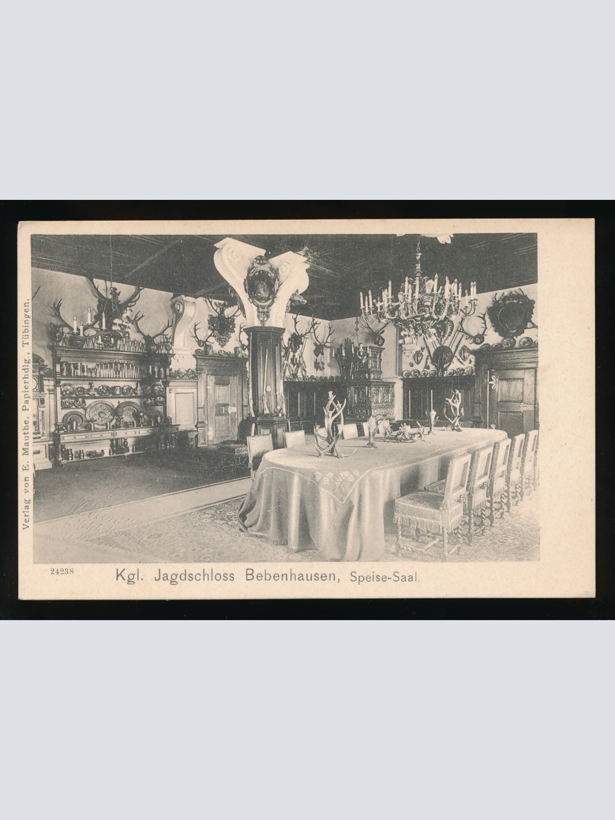 AK aus Bebenhausen Kgl. Jagtschloss im Speisesaal Baden-Württemberg (359)