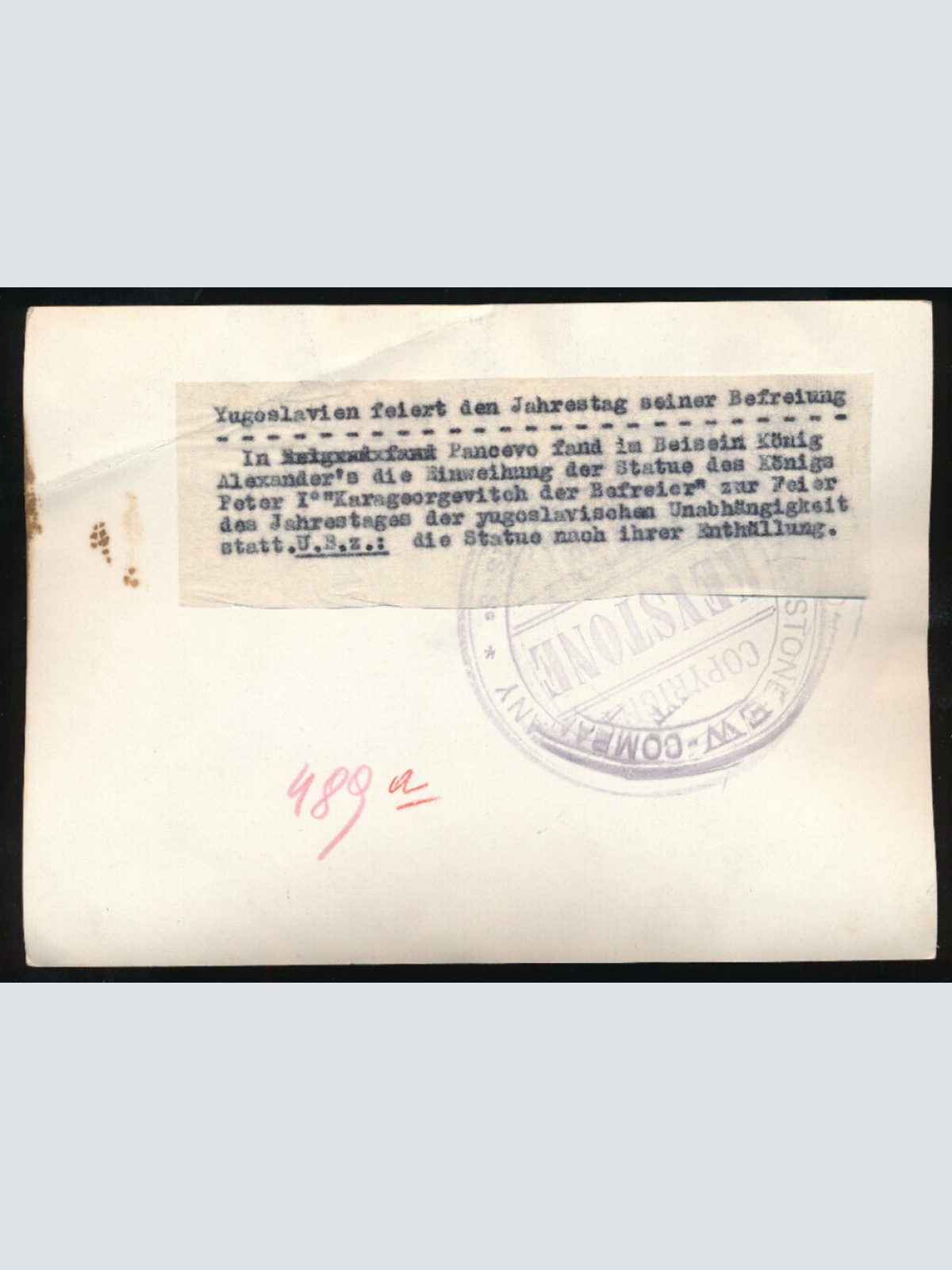 Pressefoto, Gewaltige Saar - Kundgebung am Deutschen Eck 1932 (P6)