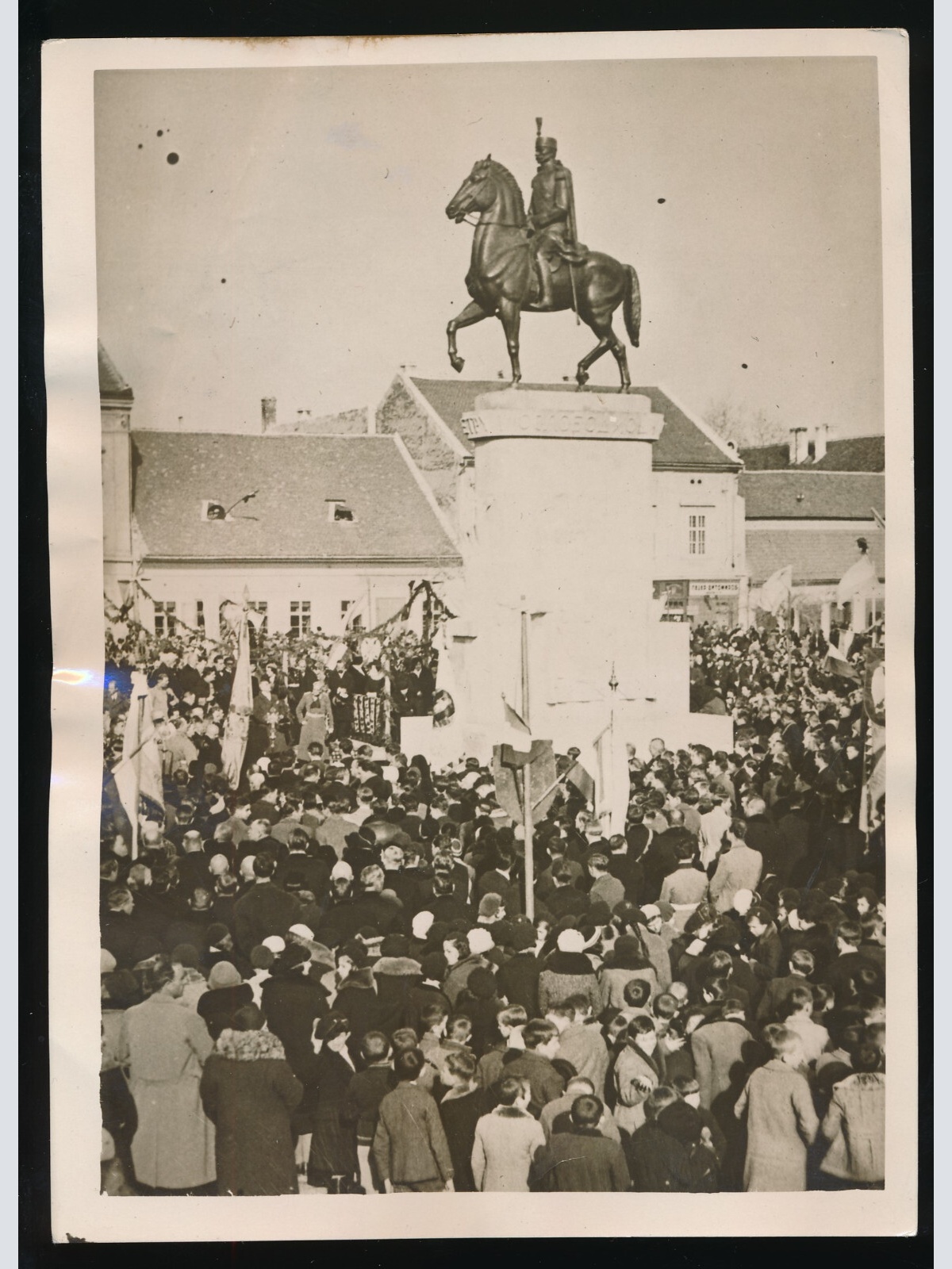 Pressefoto, aus Pencevo Einweihung der Staute des Königs Peter des 1. ... (P5)