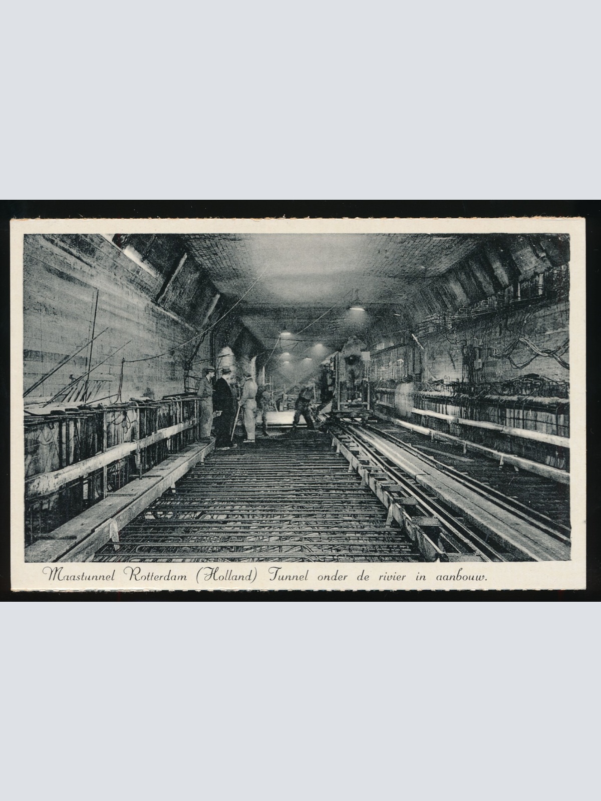 AK aus Rotterdam Bau des Maastunnels Niederlande  (4)