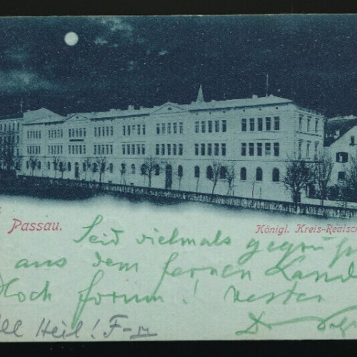 Mondschein-Karte gruss aus Passau Bayern  (52)