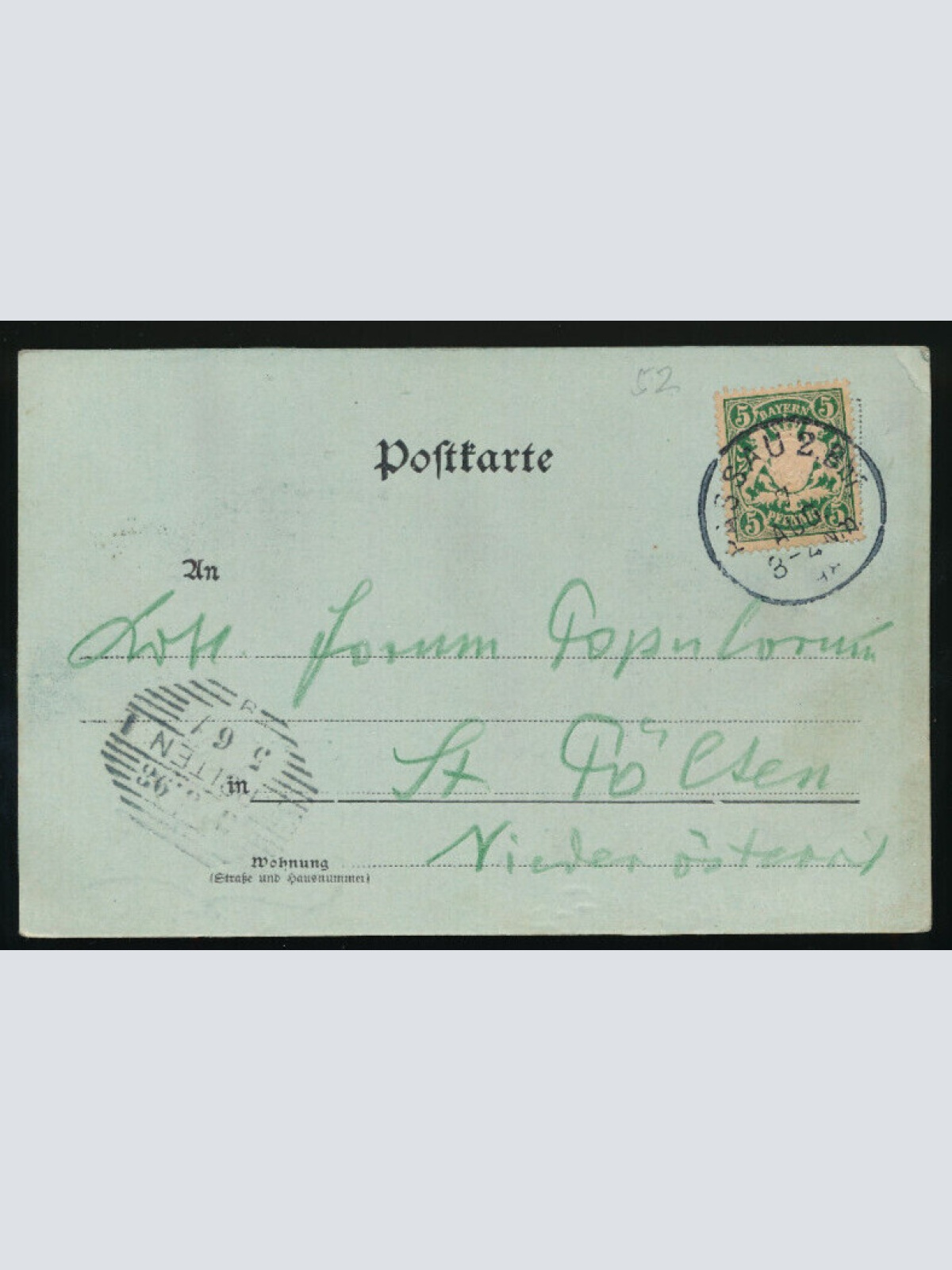 Mondschein-Karte gruss aus Passau Bayern  (52)