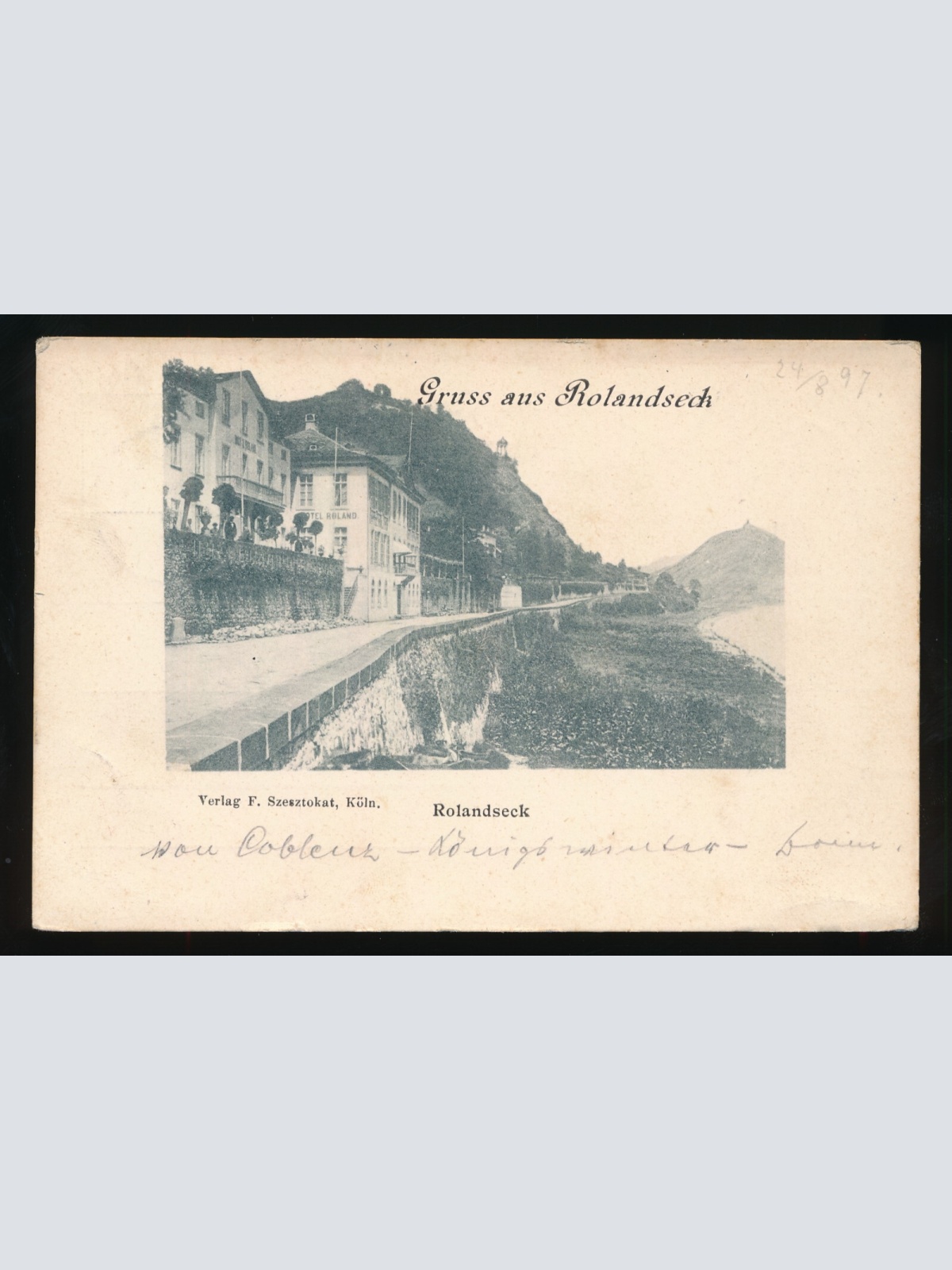 AK gruss aus Rolandseck 1897 Rheinland-Pfalz (107)