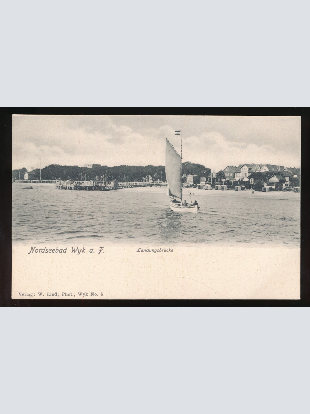 AK aus Wyk am Föhr Nordseebad Landungsbrücke (254)