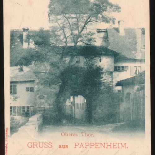 AK gruss aus Pappenheim Oberes Thor Bayern (972)