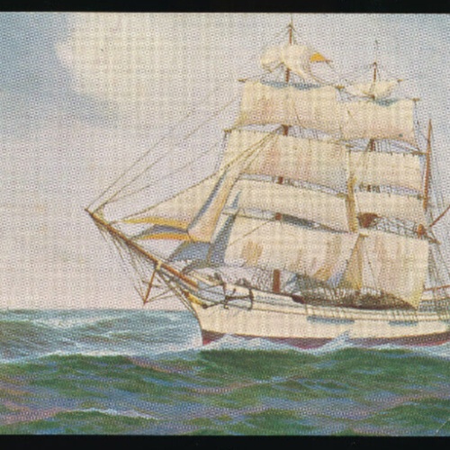 AK von einer Französischen Dreimastbark (905)