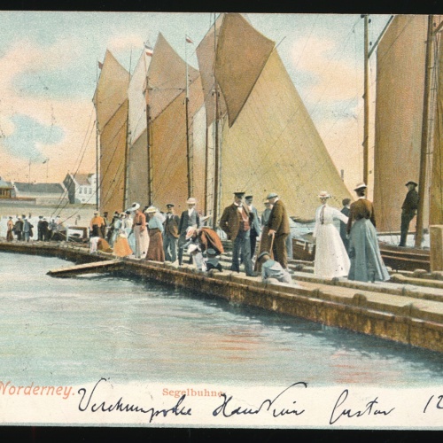 AK gruß aus Norderney, Segelbühne Niedersachsen (77)