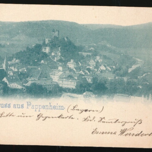 AK gruss aus Pappenheim Bayern (876)