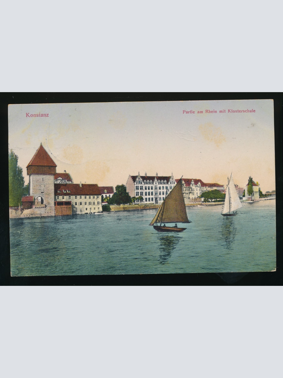 AK aus Konstanz mit Segelboot Baden-Württemberg (529)