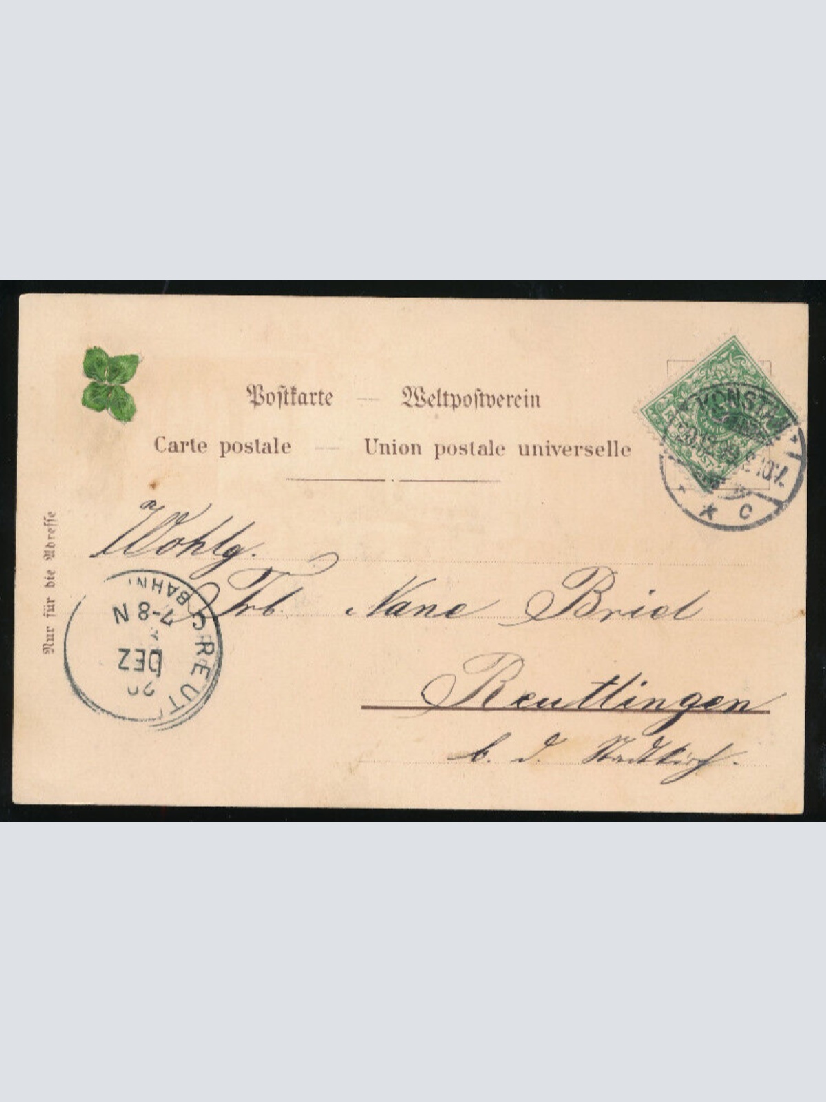 Litho-Karte aus Konstanz Insel-Hotel Baden-Württemberg (1015)