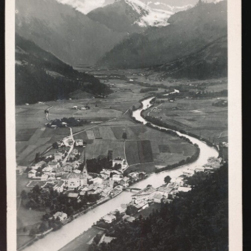 AK aus Zell am Ziller gegen die Zillertaler Gletscher Tirol (971)