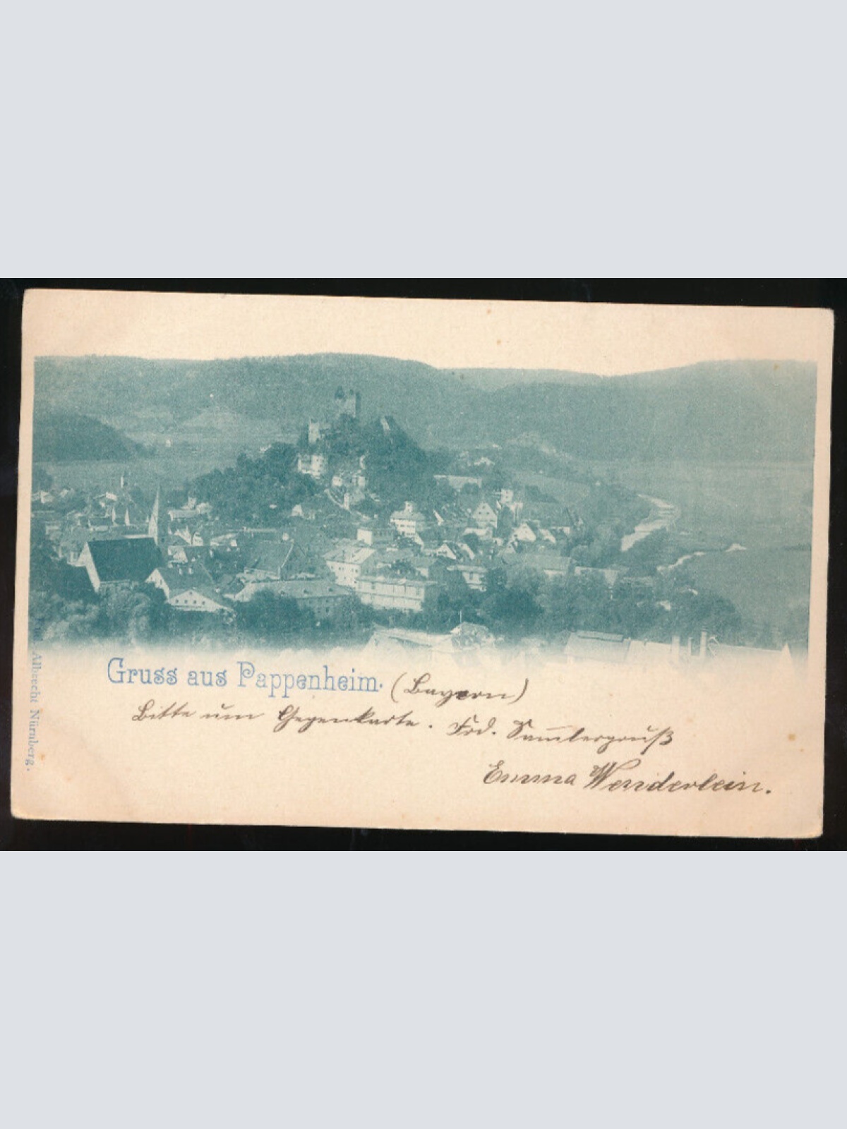 AK gruss aus Pappenheim Bayern (976)