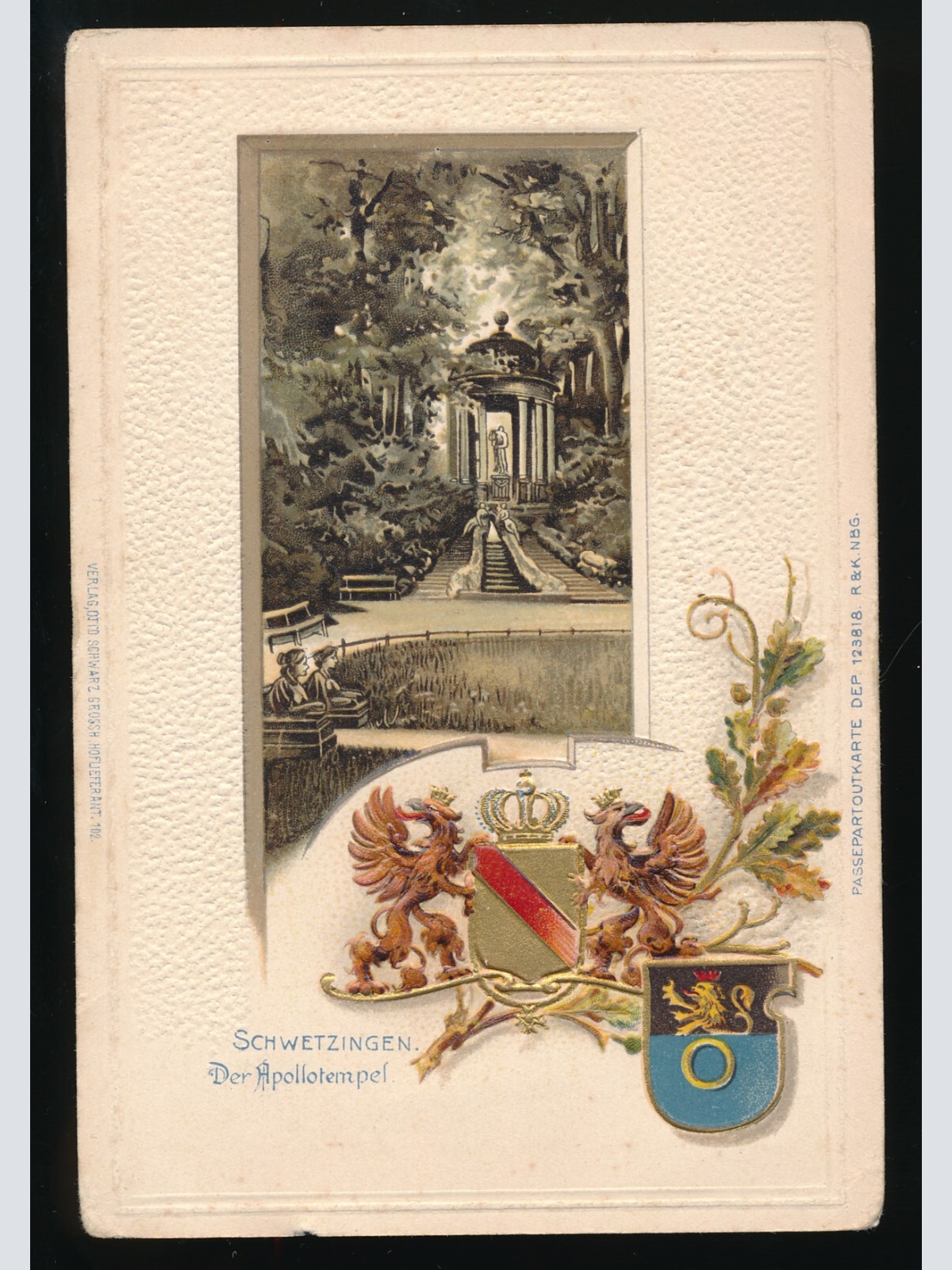 Präge-Karte aus Schwetzingen Baden-Württemberg  (47)