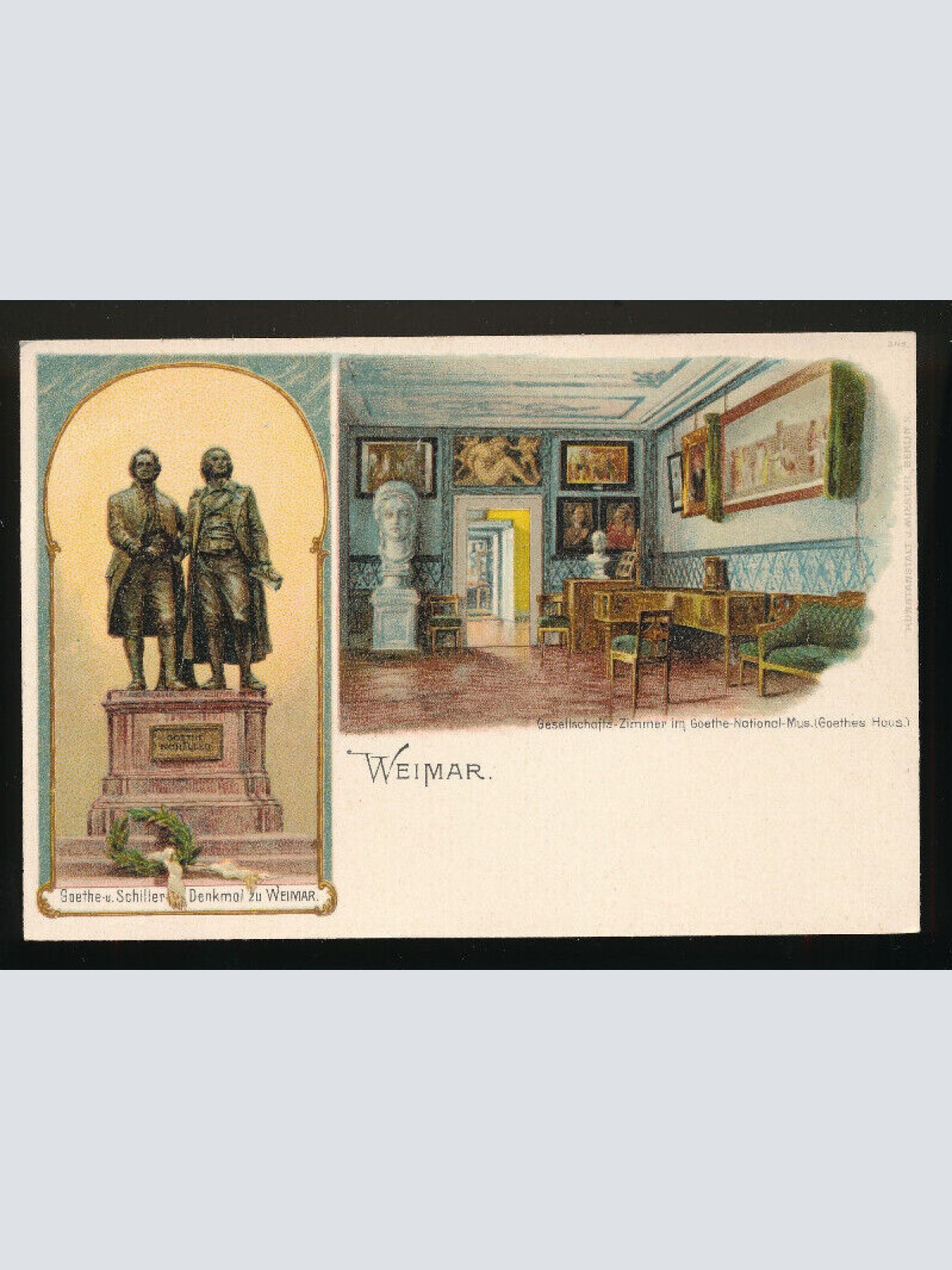 Litho-Karte aus Weimar im Goethe Haus Thüringen (83)