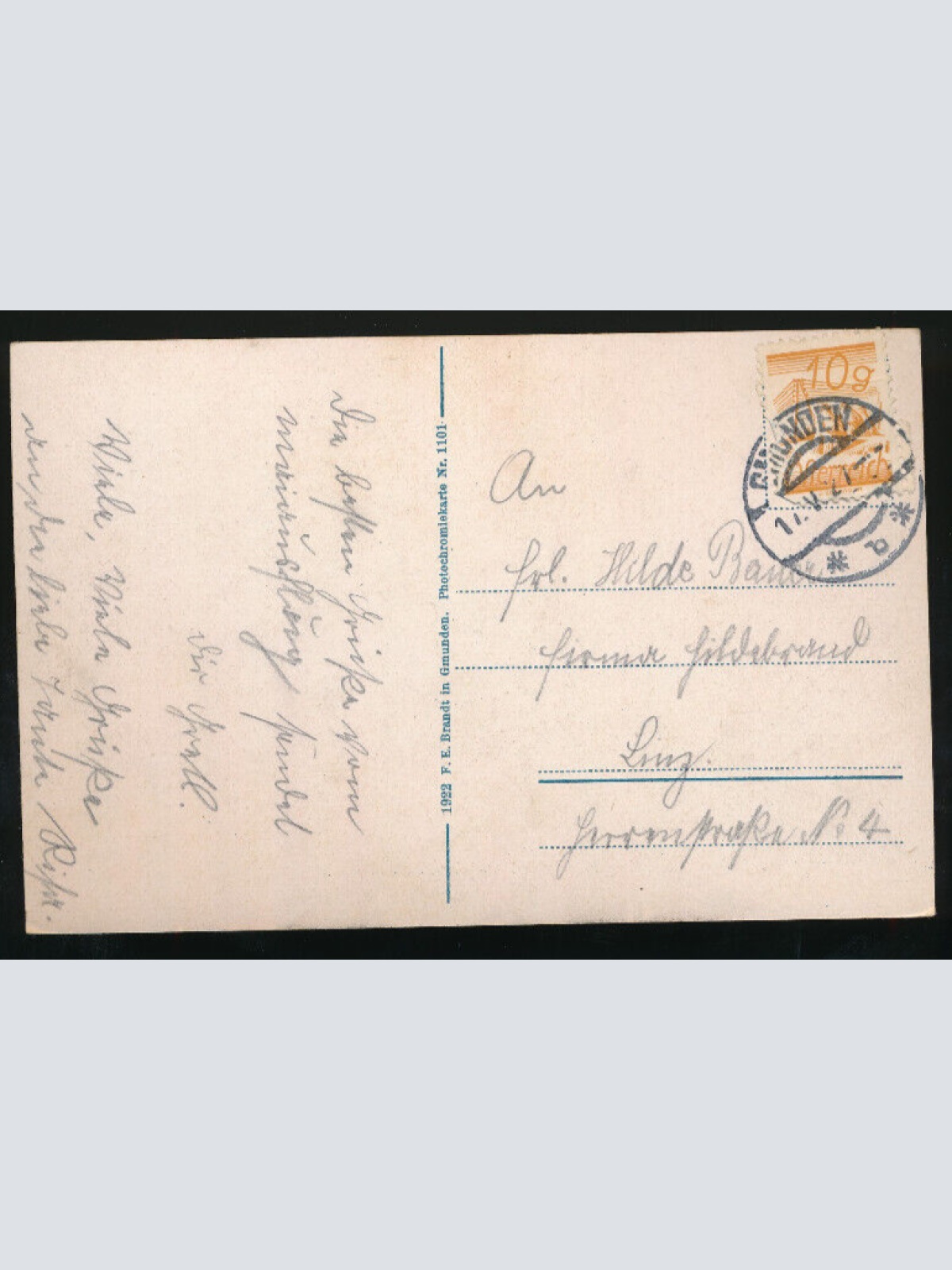 AK aus Gmunden Traunausfluß Oberösterreich (985)