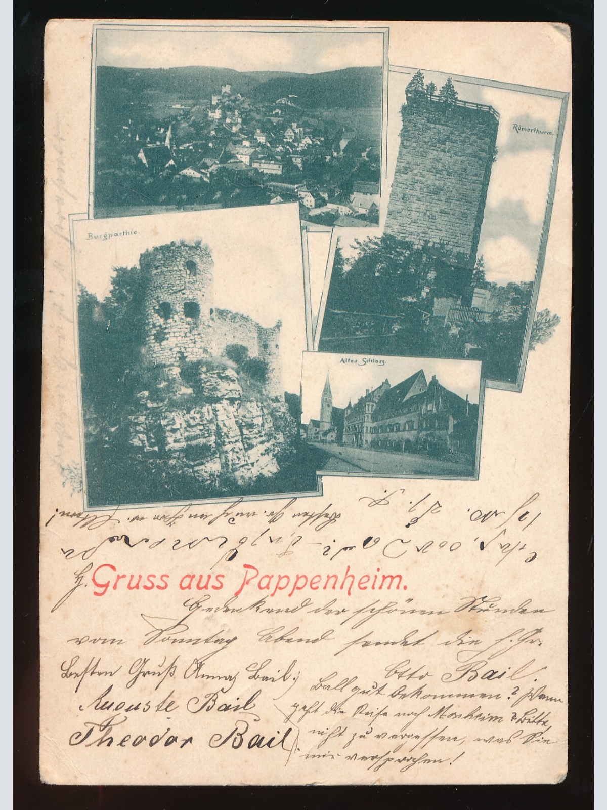 AK gruss aus Pappenheim Bayern Deutschland (438)