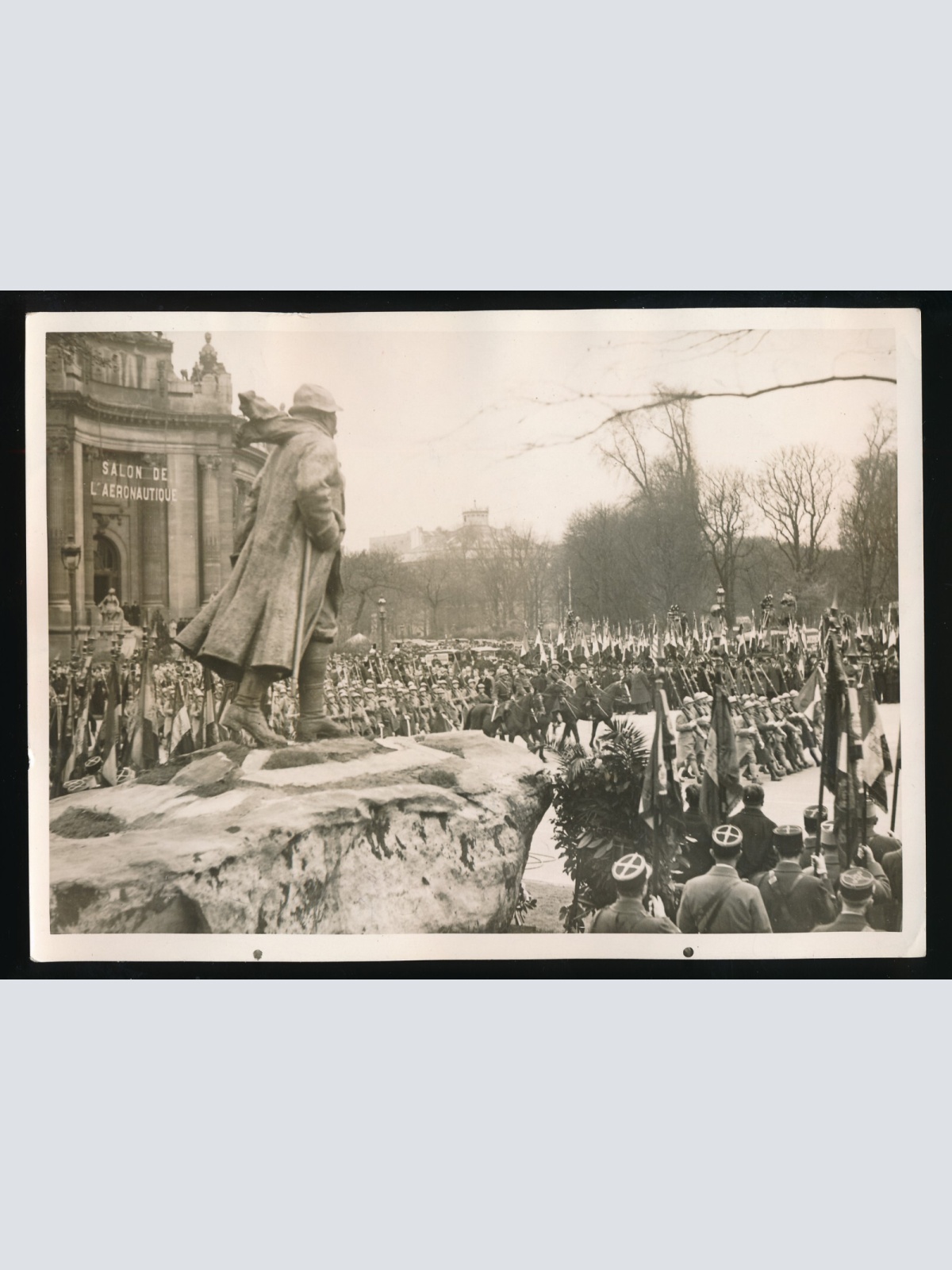 Pressefoto, Einweihung der Statue des Kriegsministers George Clemenceau ... (P4)