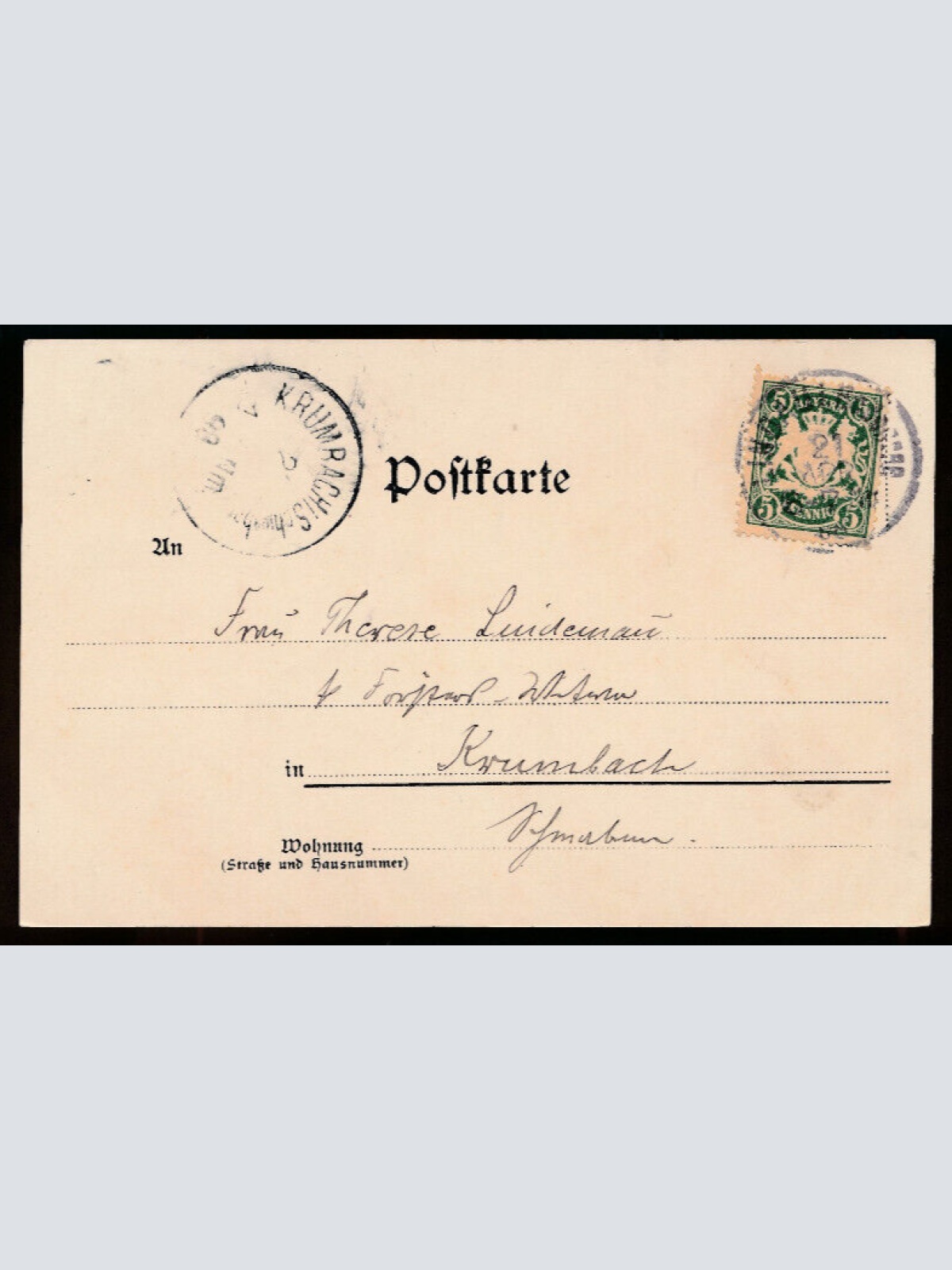 Litho-Karte gruss vom Hoyerberg Bayern (887)