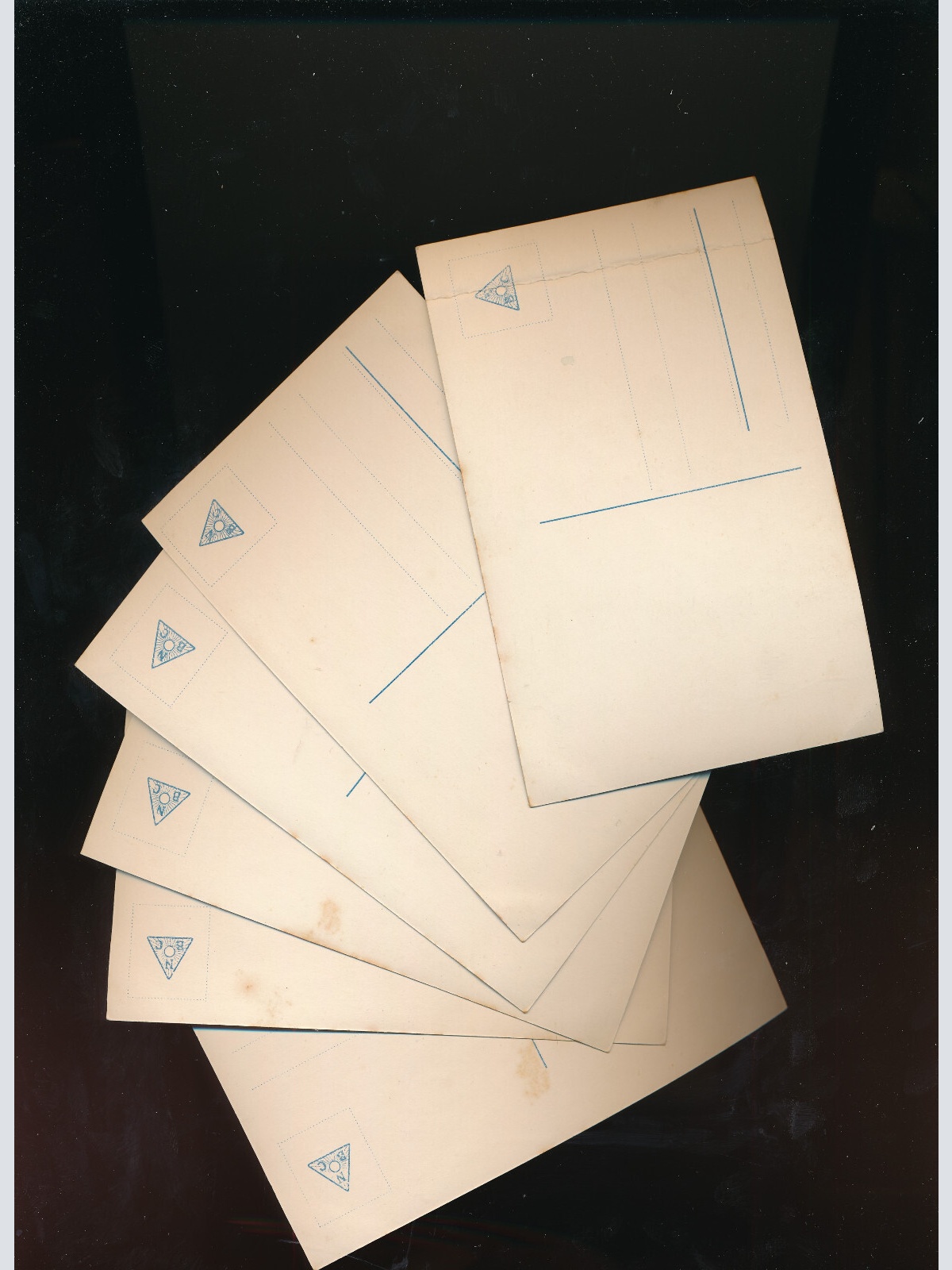 6 Romantik-Karten mit Spruch über Berg und Tal rauscht der Wasserfall (936)