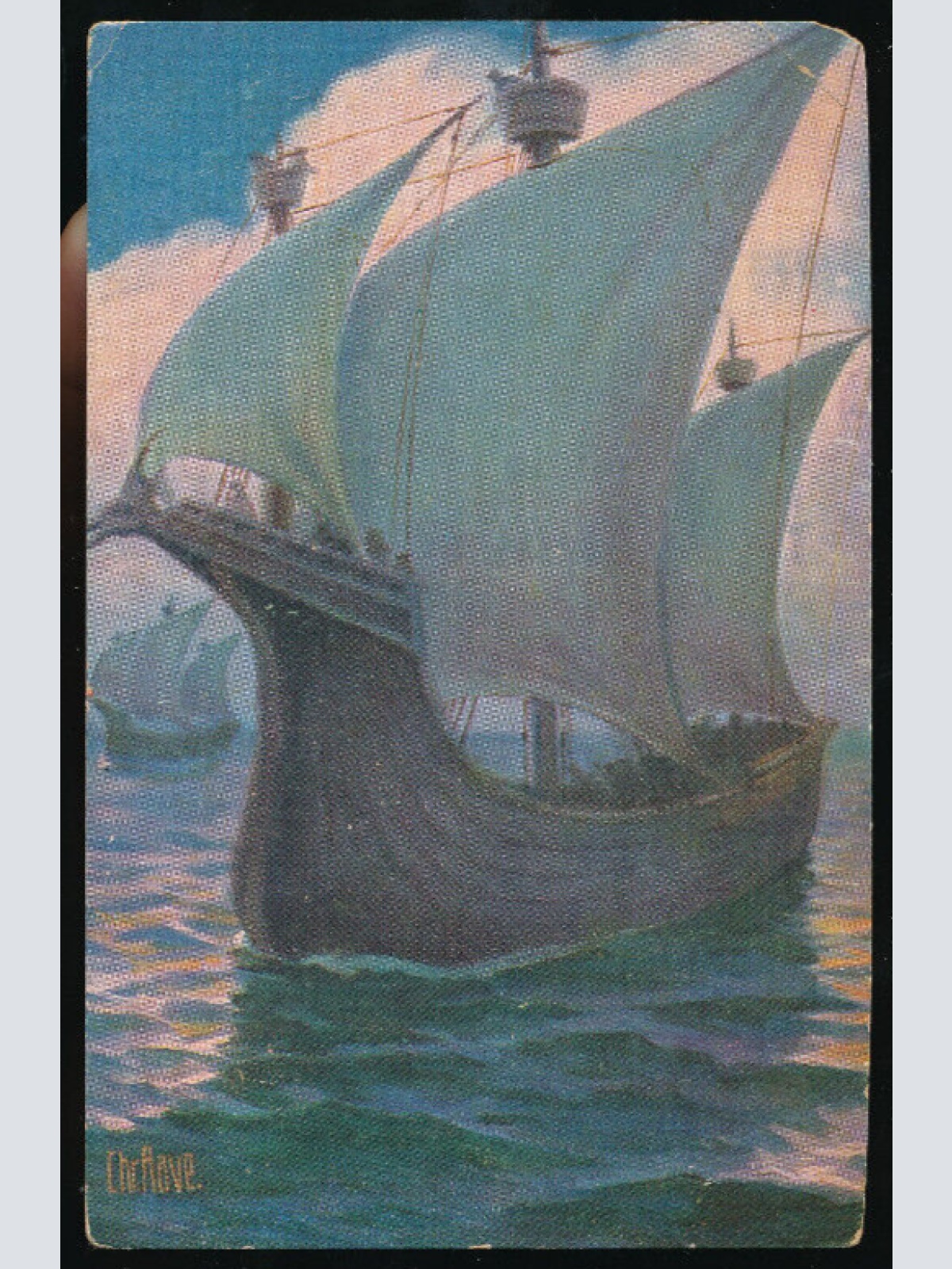 AK vom einem Englischen Kriegsschiff unter Eduard III. im Jahre 1335 (900)