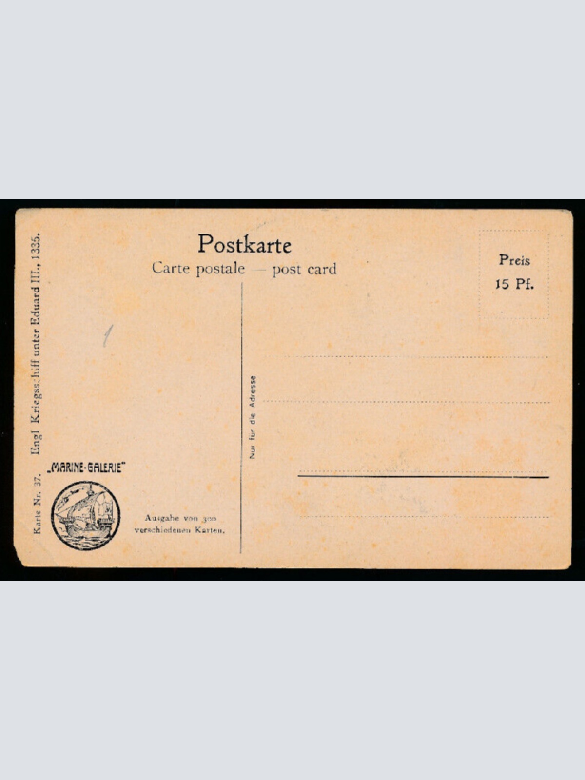 AK vom einem Englischen Kriegsschiff unter Eduard III. im Jahre 1335 (900)