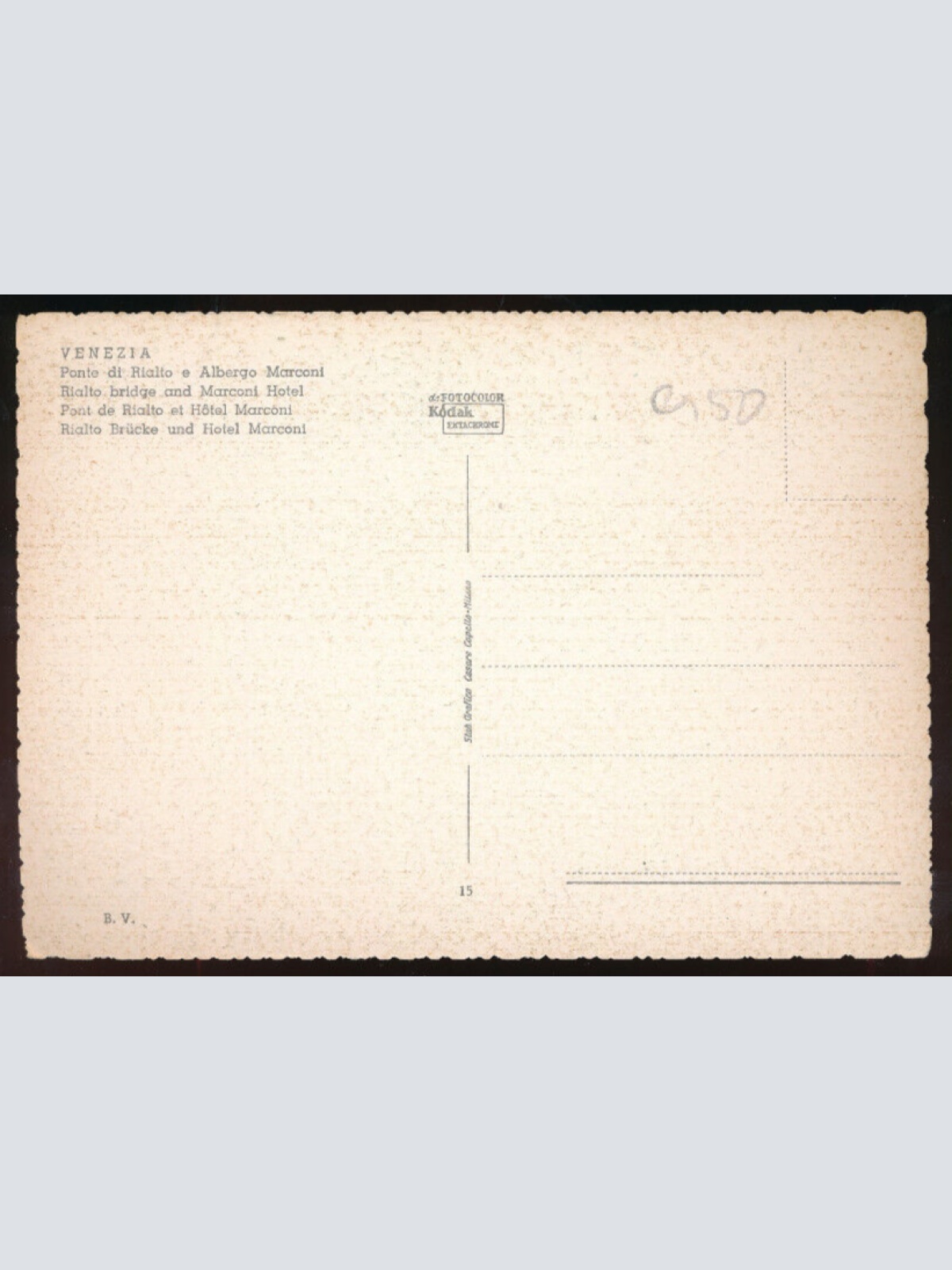 AK aus Venezia - Venedig Venetien mit Boot Italien (1118)