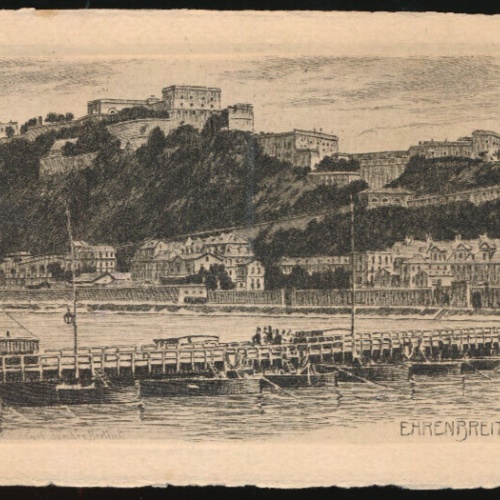 Radierungs-Karte aus Ehrenbreitstein Rheinland-Pfalz (1073)