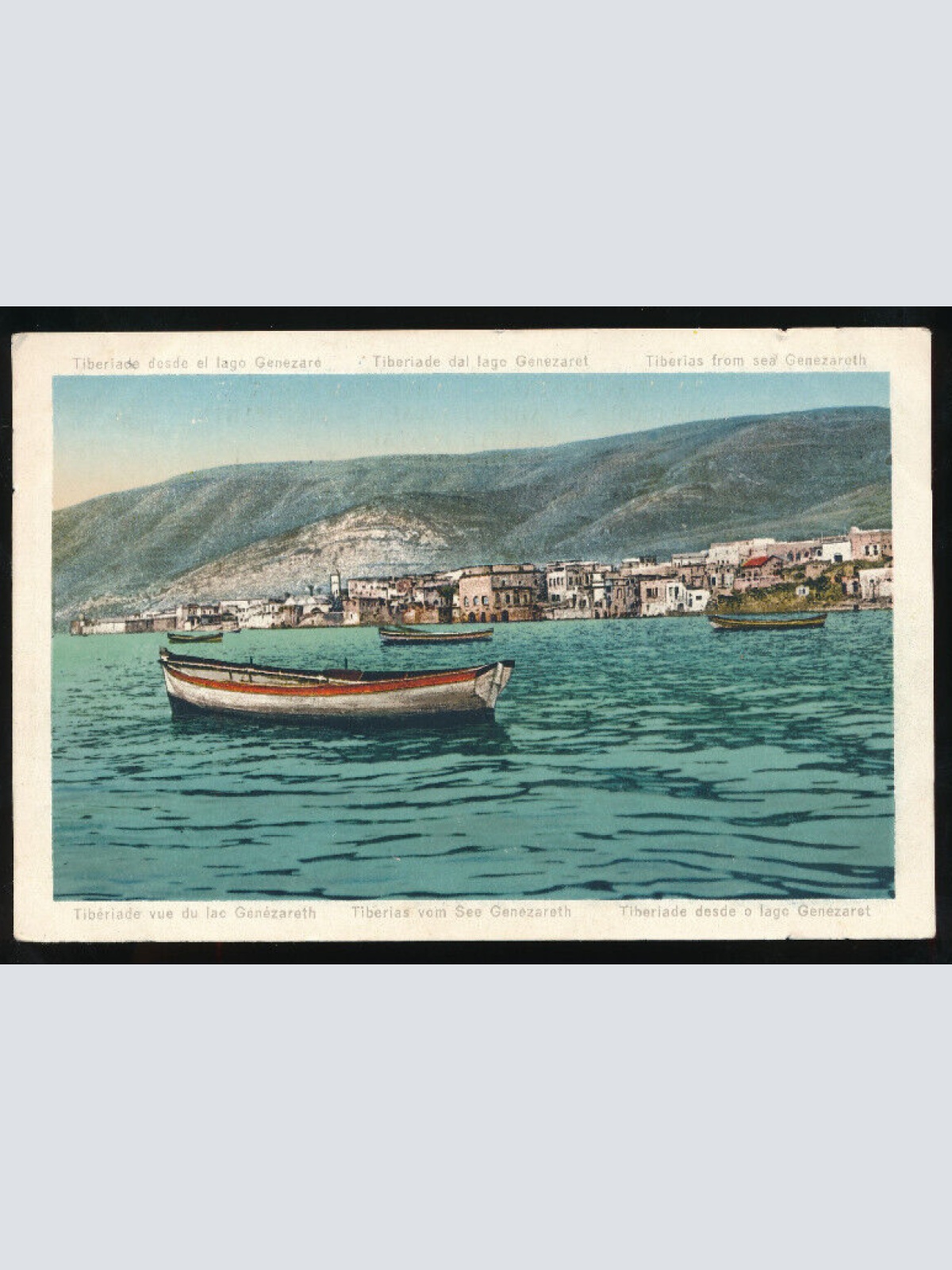 AK Tiberiade desde el lago Genezare - Tiberias from sea Genezareth Israel (1136)