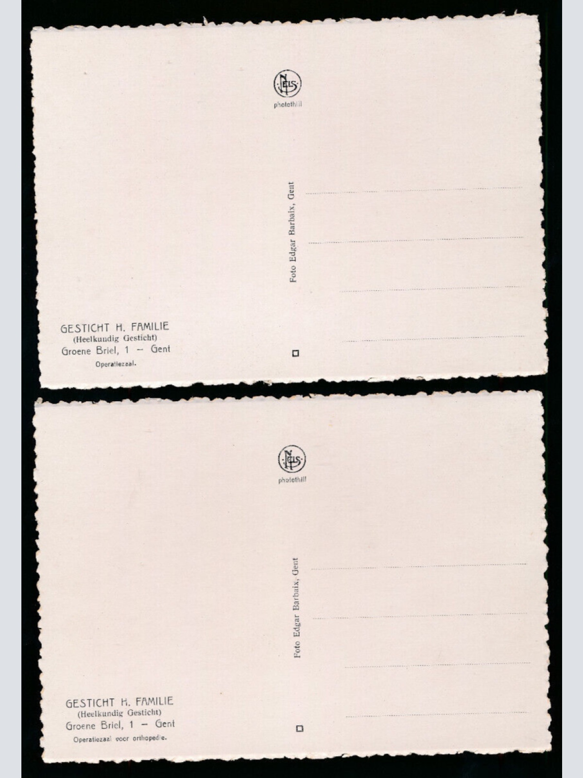 9 Karten aus Gent von einem Privaten Kranknehaus mit Operationssaal (1094)