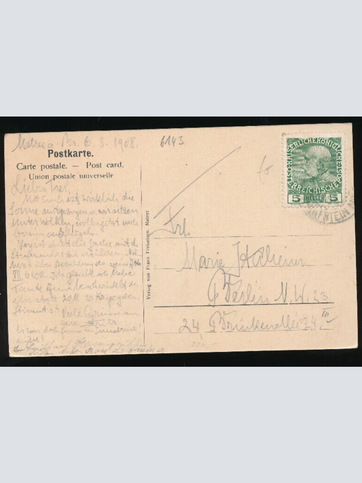 AK aus Matrei am Brenner Straßenansicht Tirol (1036)