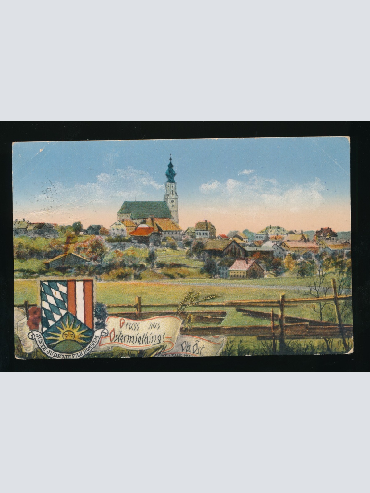 AK gruss aus Ostermiething Oberösterreich (498)