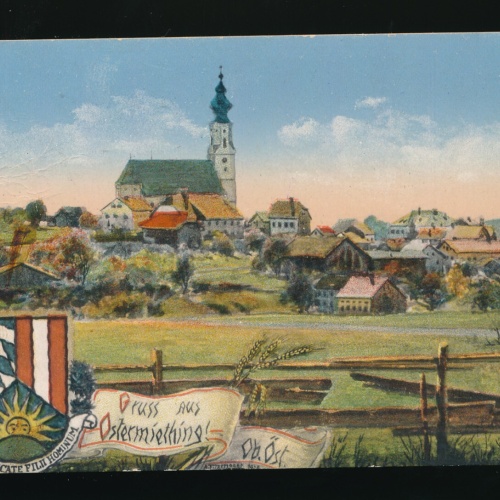 AK gruss aus Ostermiething Oberösterreich (498)