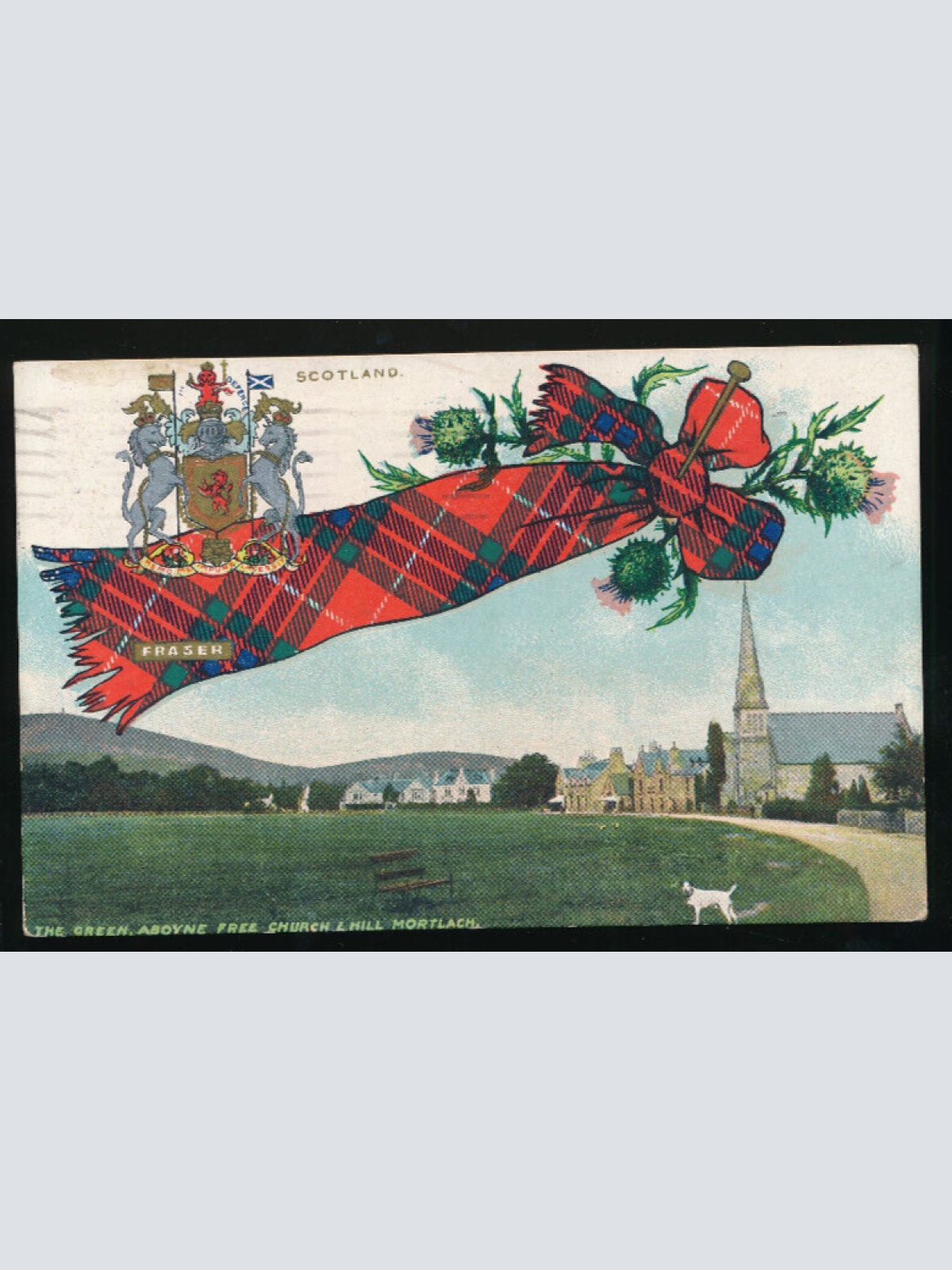AK aus Scotland - Schottland the green Aboyne free Church Hill Mortlach (839)