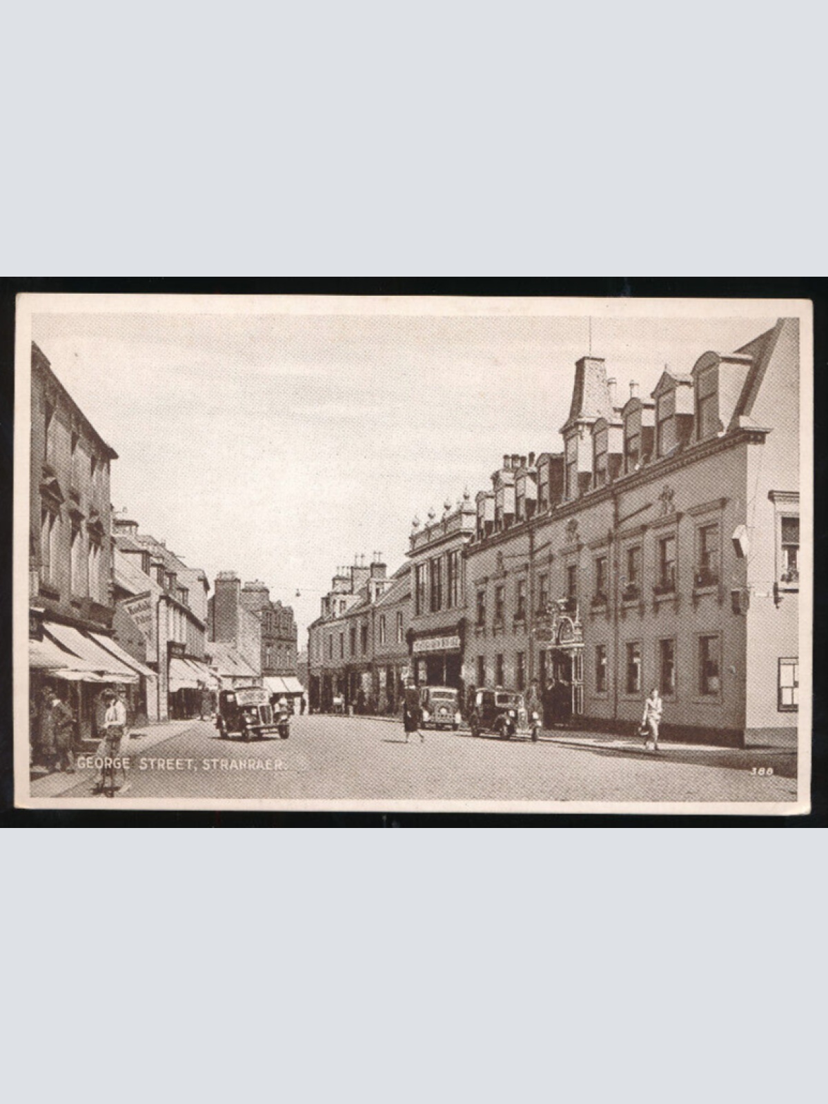 AK aus Stranraer George Street mit Oldtimer Scottland - Schottland (844)