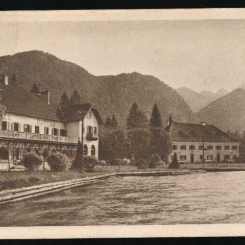 AK vom Hotel Burgau am Attersee Oberösterreich (1445)