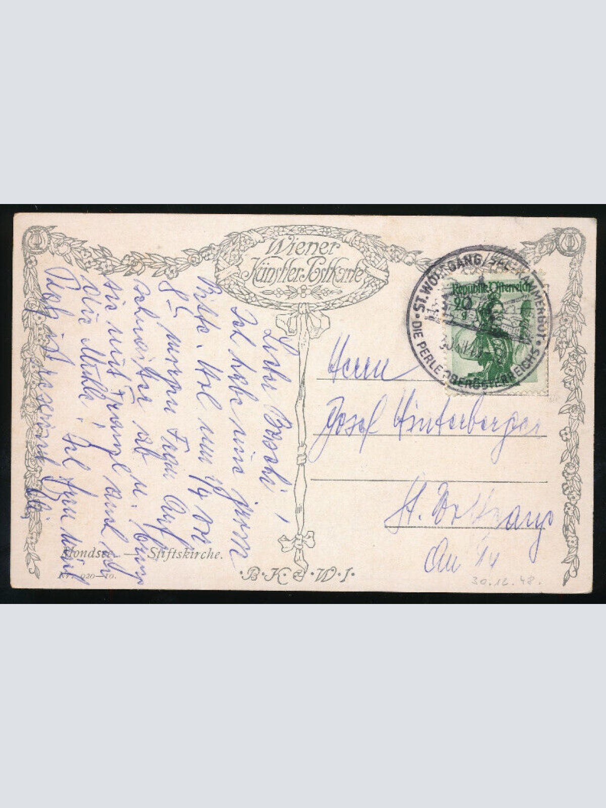 AK aus Mondsee Glückliches Neujahre Oberösterreich (821)