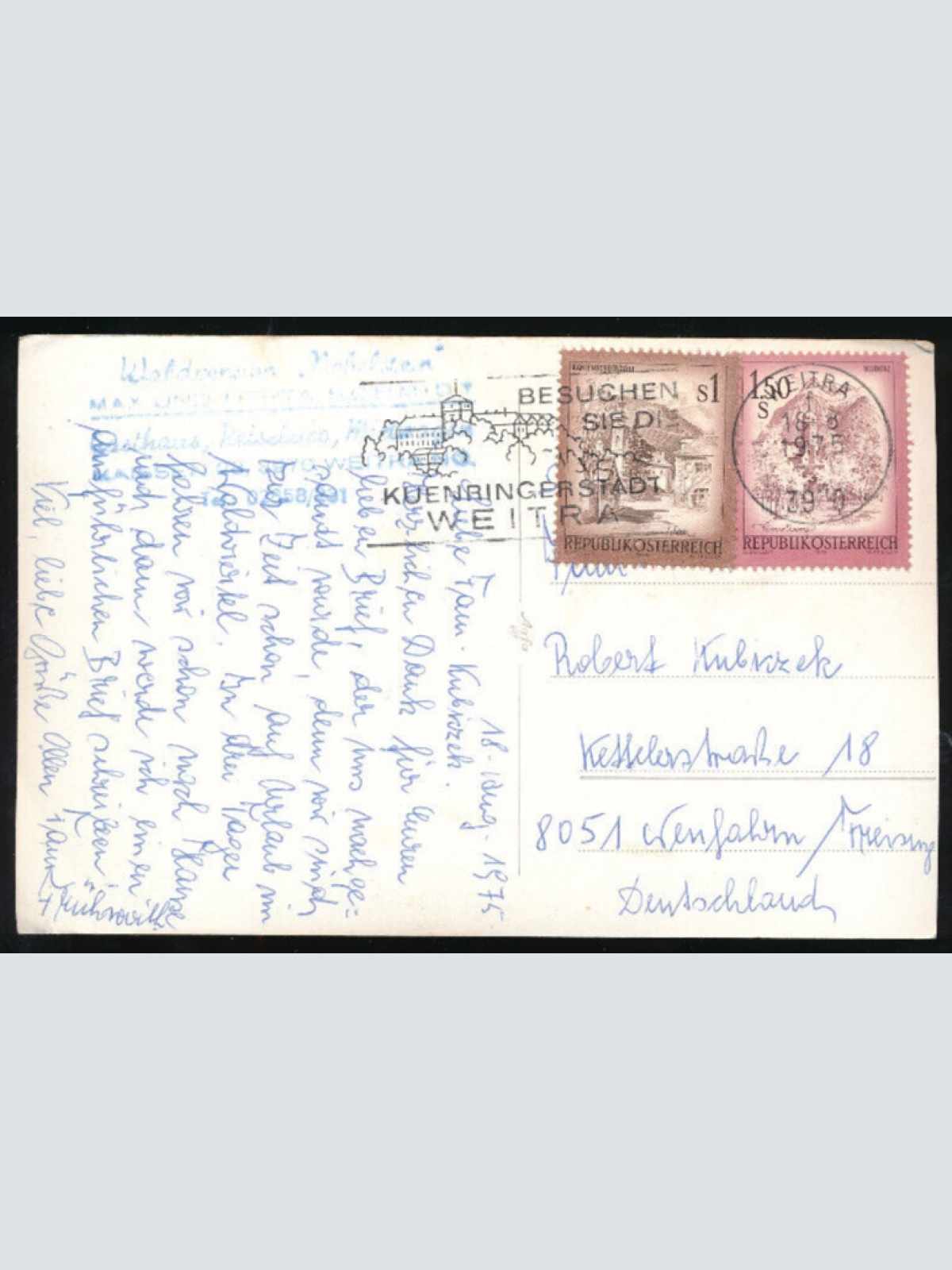 AK aus Weitra mit Waldpension Nebelstein Niederösterreich (1468)