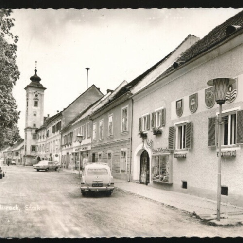 AK aus Mureck mit Oldtimer Alte Autos Steiermark (1498)