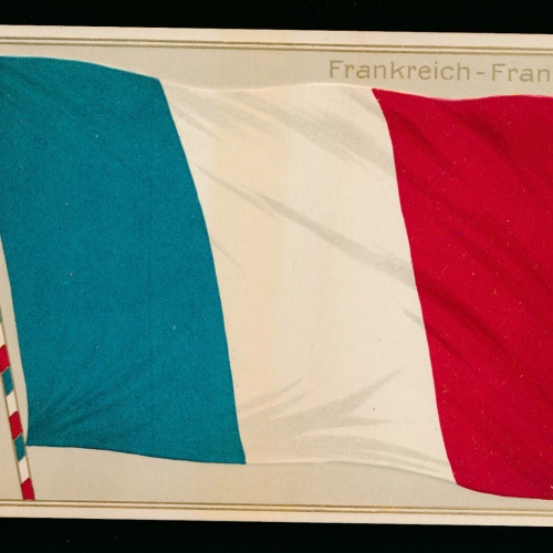 Präge-Karte Flagge - Flaggs Frankreich - France Flagge auf AK (457)