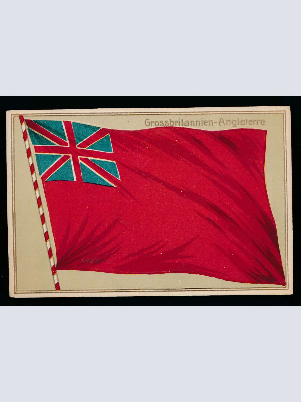 Präge-Karte Flaggen - Flaggs, Grossbritannien - Angieterre (350)