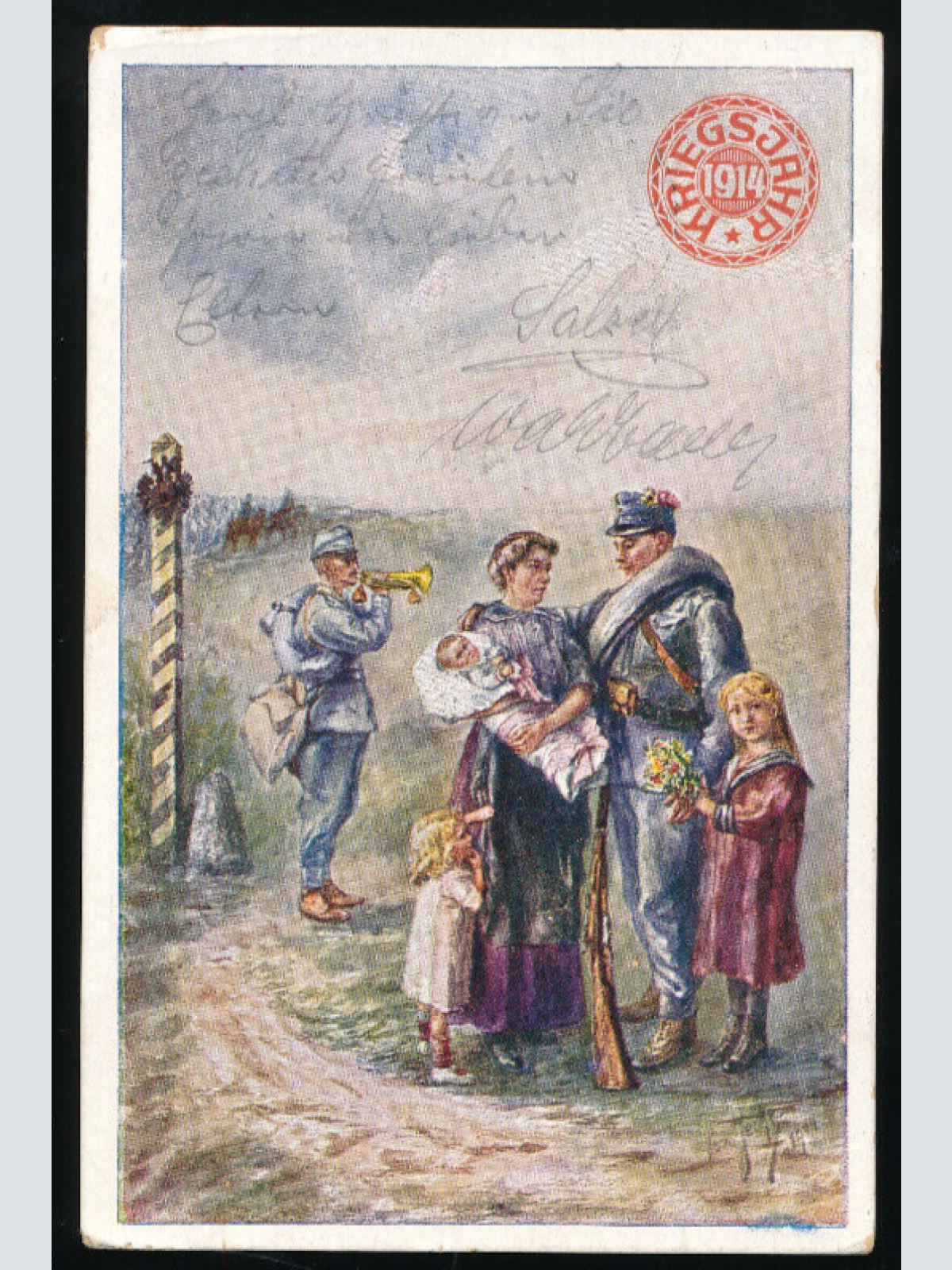 AK Kriegsjahr 1914 Karte Witwen und Waisen Hilfsfond (1514)