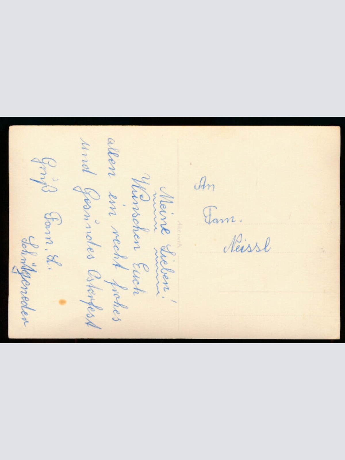 AK aus Breitenberg Herzliche Ostergrüsse mit zwei Hasen Bayern (1392)