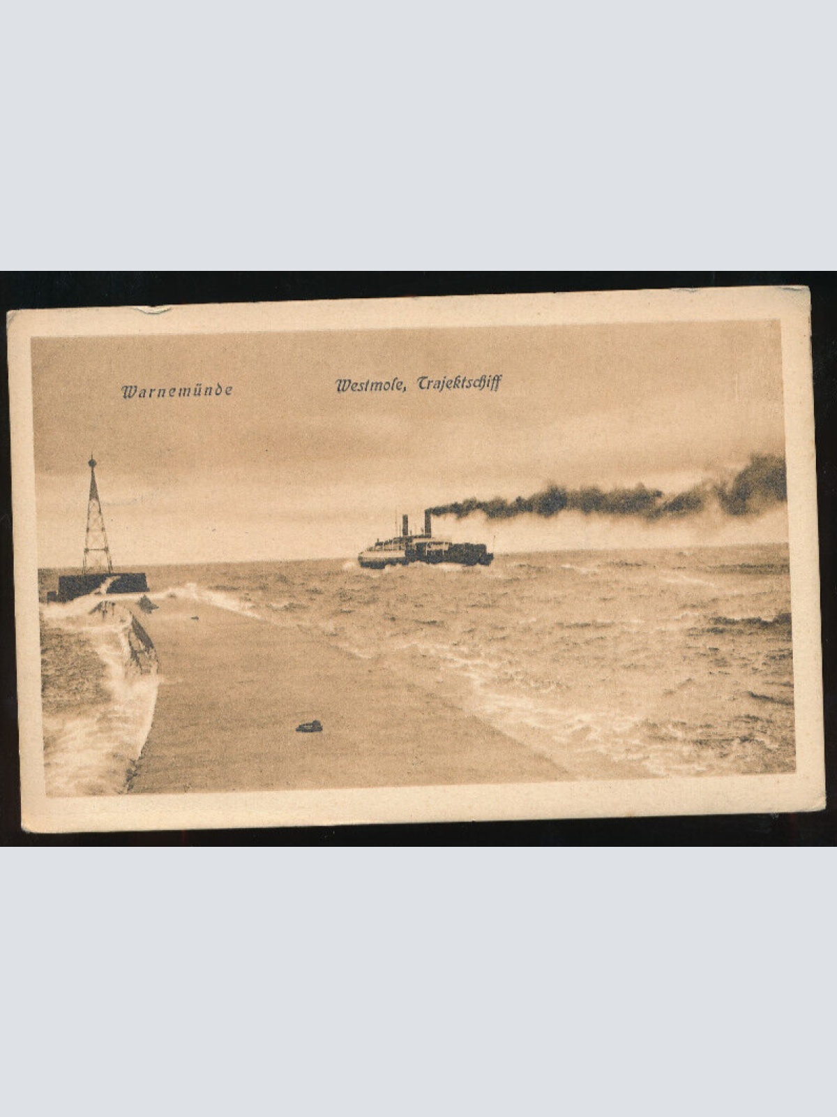 AK aus Warenmünde mit Dampfer Mecklenburg-Vorpommern (1302)